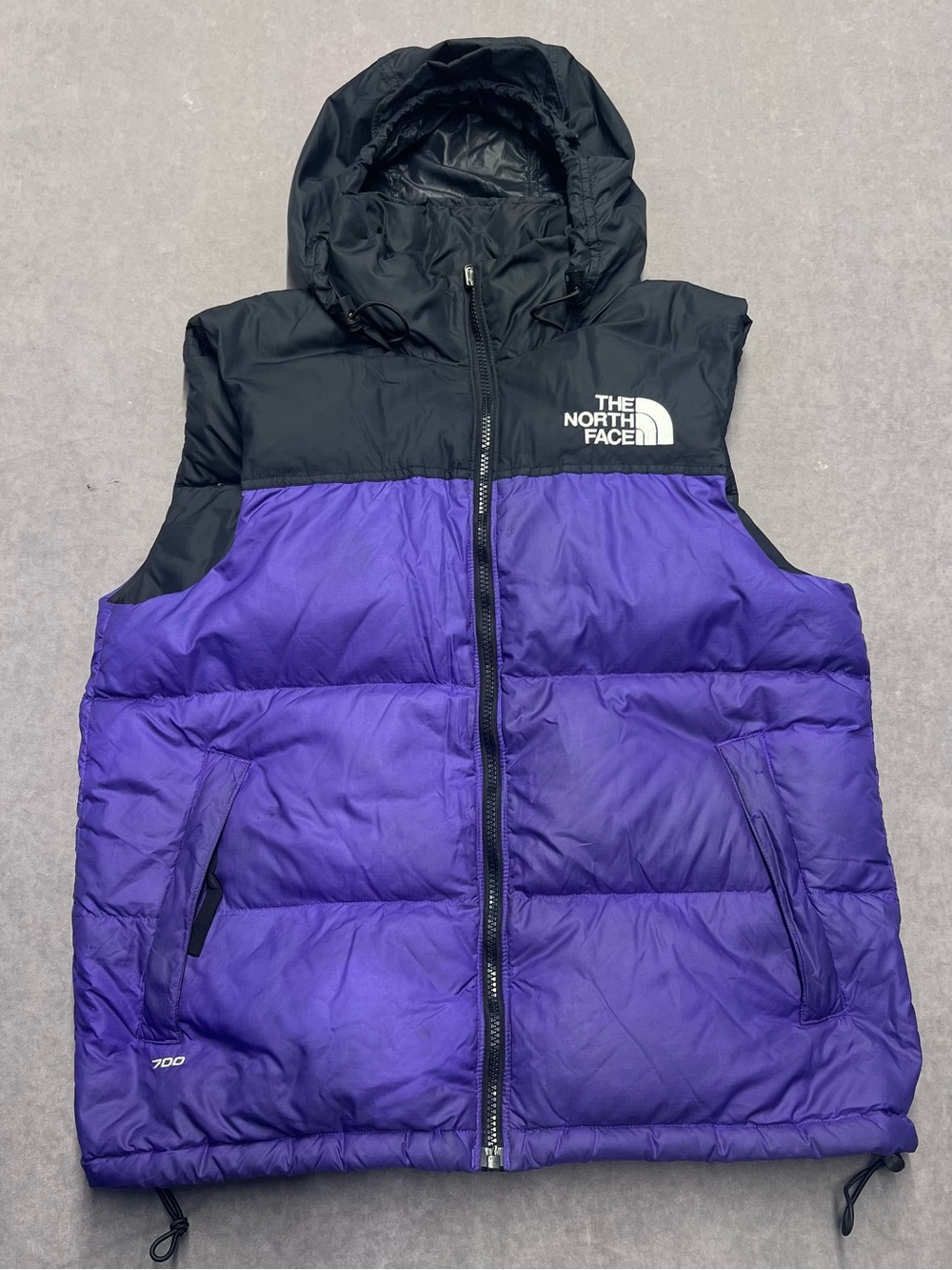 The North Face Kids Black & Purple Hooded Puffer Vest